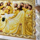 Золота Тайна вечеря з бісером та камінням 
